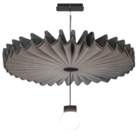 Светильник подвесной из фетра Felt Pleat чёрный d 550